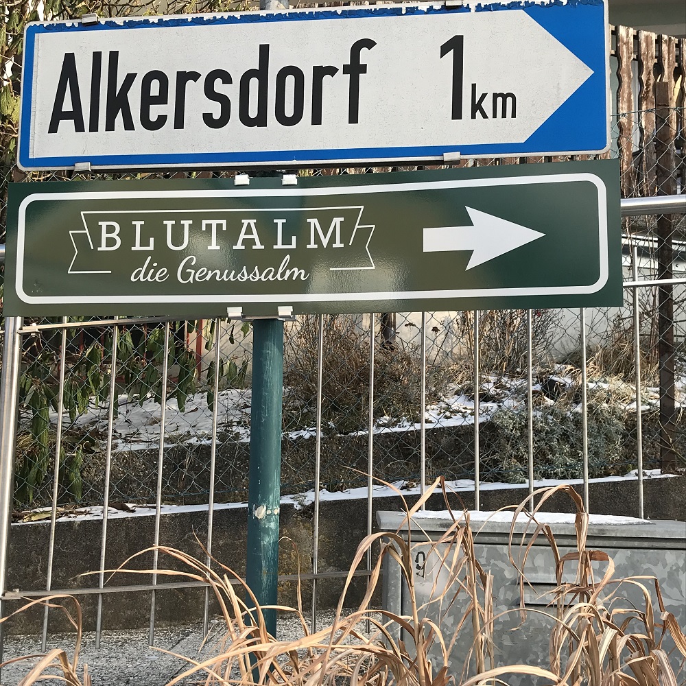 Wegweiser Alkersdorf